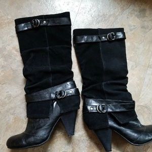 Fergie Black Slouchy Boots